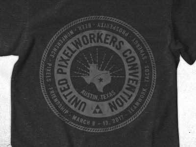 United Pixelworkers Shirt hand drawn lettering logo paravel texaswithlightningbolts triforce united pixelworkers
