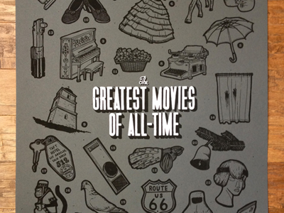 Greatest Movies Poster hand drawn hand lettering illustration movies