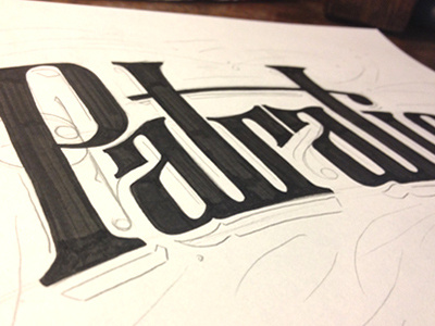 Patration Sketch dead words hand drawn lettering typography