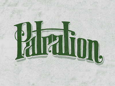 Patration hand drawn lettering type