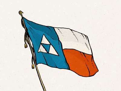 Texas Triforce hand drawn illustration paravel texas triforce