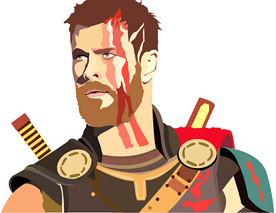 img character creative illustration art illustrations illustrator marvel marvelcomics thor thor ragnarok vector vector illustration vectorart