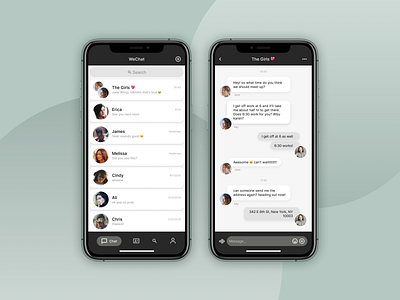 Daily UI :: 013 chat app dailyui dailyui 013 design direct messaging messaging messaging app messenger app mobile app resdesign ui ui design wechat