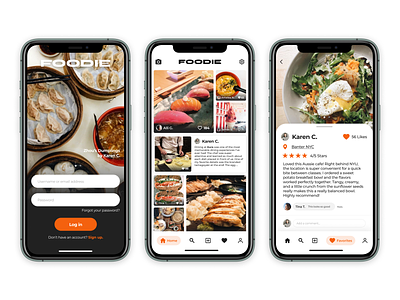 Foodie App designlab food food app foodie mobile app social sharing ui uidesign uiux