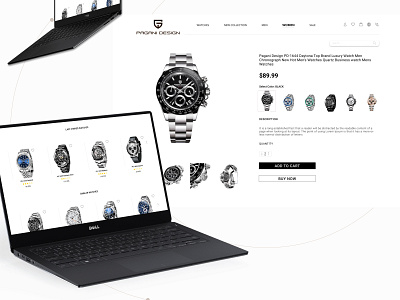 Pagani Design- Watches design men mockups product page ui ux watches website
