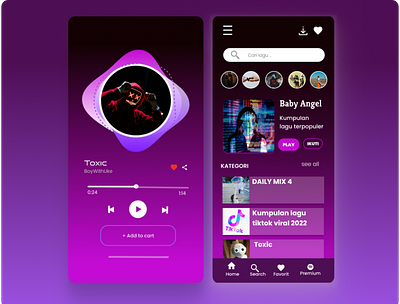 music apps app graphic design ui ux