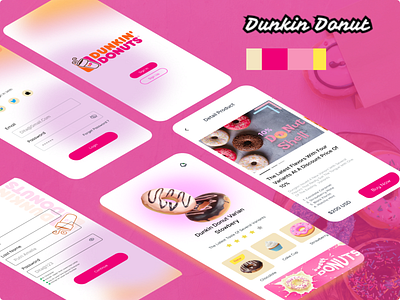 dunkin donuts to app mobile mobile ui ux