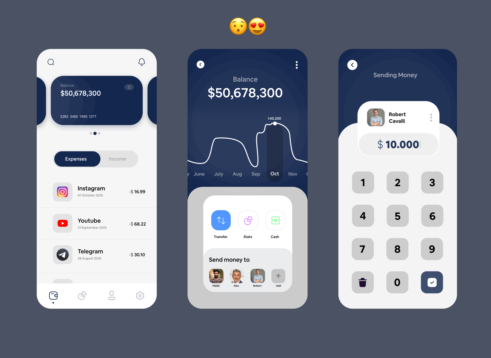 Banking App by Mehraad Rezaei on Dribbble