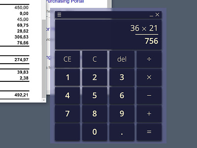 Desktop calculator 003 dailyui