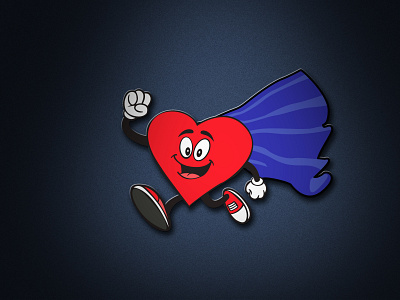 SUPERMAN HEART MASCOT LOGO DESIGN business logo cartoon cartoon character cartoon illustration cartoons company logo design gaming logo illustration logodesign mascot mascot character mascot design mascot logo mascot logo design mascot logos mascotlogo professional logo