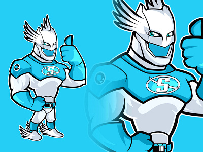 SUPER HERO MASCOT LOGO DESIGN