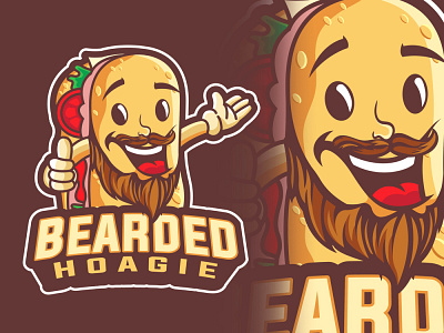 Bearded Mascot Cartoon Logo