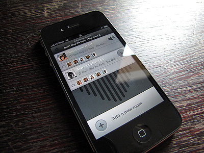 Radio app avatar button chat gray iphone music photo picture play social ui