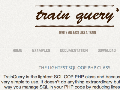 TrainQuery Website blue brown design noise old trainquery website