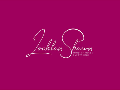 Lochlan Shawn Signature Logo branding design logo logo branding logo design logo design branding logo designer logotype signature logo typography