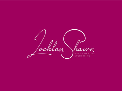 Lochlan Shawn Signature Logo branding design logo logo branding logo design logo design branding logo designer logotype signature logo typography