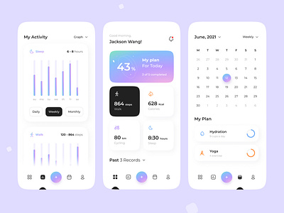 Health Tracker App by Arinasdd for Cirrus Studio on Dribbble