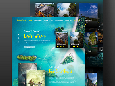 Web Travel design explorations graphic design thailand tourism tours travel traveling ui ux web website