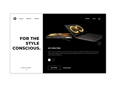 Landing page for HP laptops adobexd design laptops uiux webdesign website