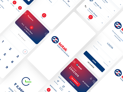Kotak Mahindra banking app redesign concept.