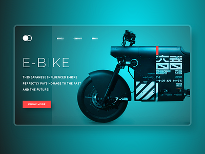 E-bike homepage design adobexd branding design ebike landing modern simple ui uiux website