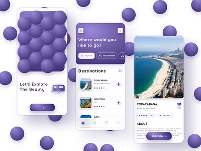 Travel App design adobexd appdesign branding design ecplore illustration landing travel ui uiux website