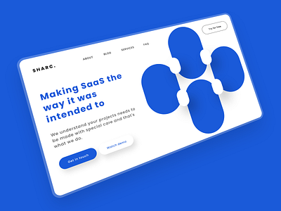 SaaS homepage design.