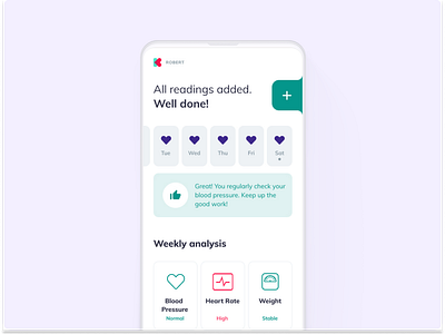 KardioLog - health monitor app dashboard activity tracker blood pressure cardiac cardiology google fit health health app health monitor healthcare app heart rate mobile app