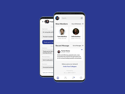 Fintech Connector - corporate messaging app business app businesscard chat app community app members app message app messaging app