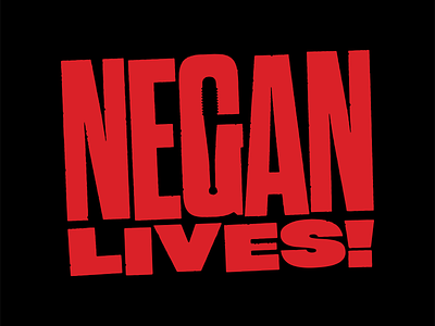 NEGAN LIVES! comic books comics design logo lucille negative space skybound the walking dead typography vector