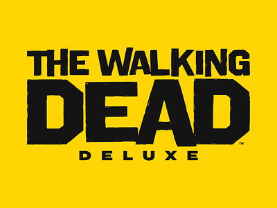 The Walking Dead Deluxe branding comic book comics distressed graphic design grunge texture logo logos print design resrez the walking dead typography vector