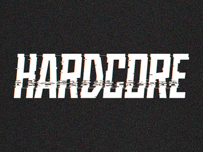 Hardcore action branding comic book design glitch glitch art graphic design logo logo design logos resrez skybound title design typography vector