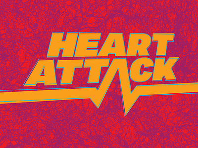 Heart Attack branding comic book comics design ekg graphic design heart attack heartbeat logo logo design logos print design print designer resrez skybound stroke texture typography vector