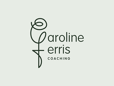 Brand identity design for "Caroline Ferris" branding design graphic design icon illustration logo typography