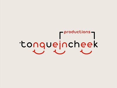 Brand identity design for "tongue-in-cheek productions" branding design graphic design icon illustration logo typography