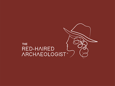 Brand identity design for "The Red-Haired Archaeologist" branding design graphic design icon illustration logo typography