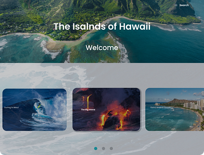 Hawaii travel ui design