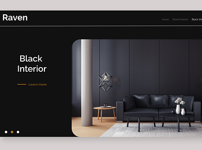 Raven adobe xd furniture ui design website design