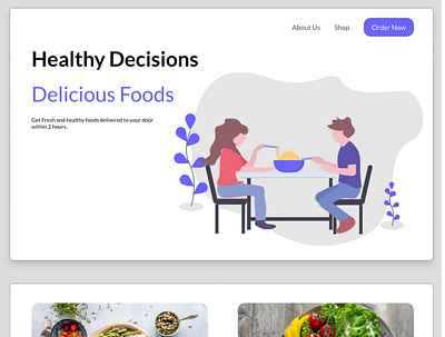 Healthy adobe xd design food ui design