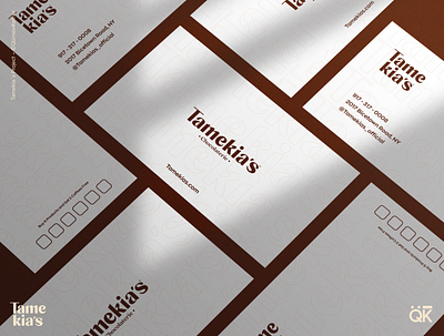 Tamekia´s Project - Brand Card branding design figma flat graphic design illustration logo minimal tamekia´s typography vector