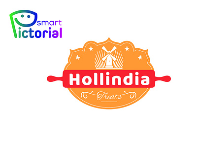 Hollindia bakery logo 3d bakery logo branding design graphic design illustration logo logo designer logo maker smart pictorial smartpictorial sweets logo vector