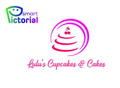 Lulu's/cupcakes & cakes/logo 3d brand branding cakes logo cupcakes logo design graphic design graphics illustration logo logo maker professional logo designer smart pictorial smartpictorial vector