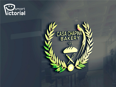 CASA CHAPINA BAKERY 3d branding design graphic design illustration logo logo creator logo designer logo maker professional logo designer smart pictorial smartpictorial vector