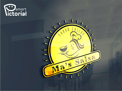 Ma's Salsa/Restaurant/ logo 3d brand branding cafe logo coffee shop design graphic design graphics illustration logo logo creator logo designer professional logo maker restaurant logo smart pictorial smartpictorial tea logo vector