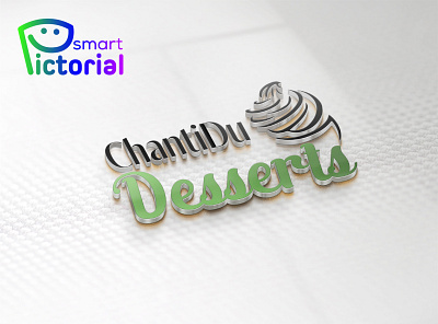 ChantiDu Desserts/logo 3d bakery logo brand logo branding design desserts logo graphic design graphics illustration logo logo creator logo designer logo maker professional logo maker smart pictorial smartpictorial vector