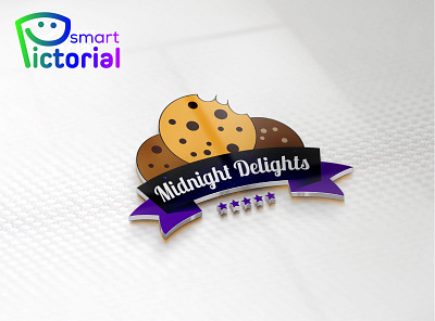 Midnight Delights/logo 3d brand branding design graphic design graphics illustration logo logo creator logo designer logo maker professional logo maker smart pictorial smartpictorial vector