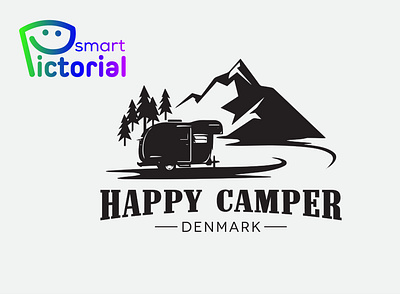 Happy Camper/logo 3d brand branding design graphic design illustration logo logo creator logo designer logo maker smart pictorial smartpictorial vector