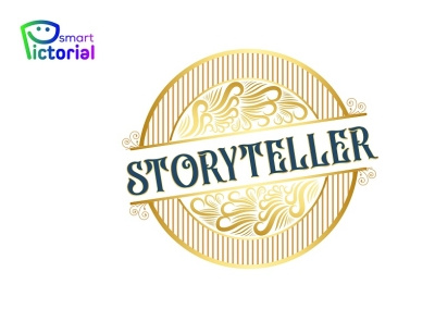 STORYTELLER LOGO branding design graphic design logo logo designer logo maker smart pictorial smartpictorial vector