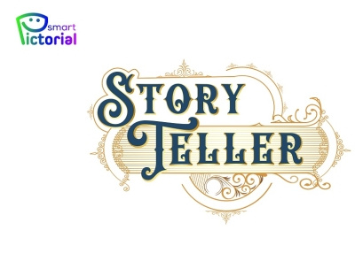 Story Teller logo /branded company 3d branding design graphic design logo professional logo creator smart pictorial smartpictorial vector
