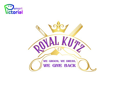 ROYAL KUTZ LOGO beauty logo branding design graphic design logo makeup logo smart pictorial smartpictorial vector